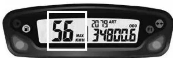 Sherco 250 SEFR (2019) - Funktion SPD Momentangeschwindigkeit (Displays 1 und 2):Zeigt die aktuelle Geschwindigkeit des Fahrzeugs an. - 1