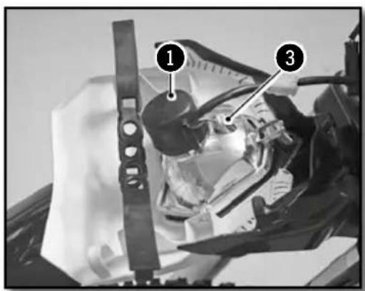 Sherco 250 SEFR (2019) - REPLACING THE HEADLIGHT BULB OR THE PILOT LAMP - 1