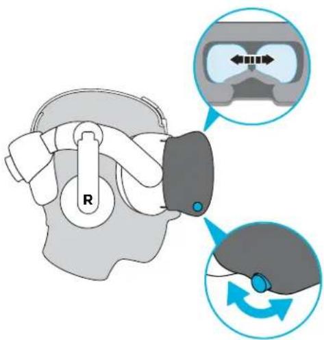 HTC Vive Pro 2 - Ajuster l'ipd sur le casque - 1
