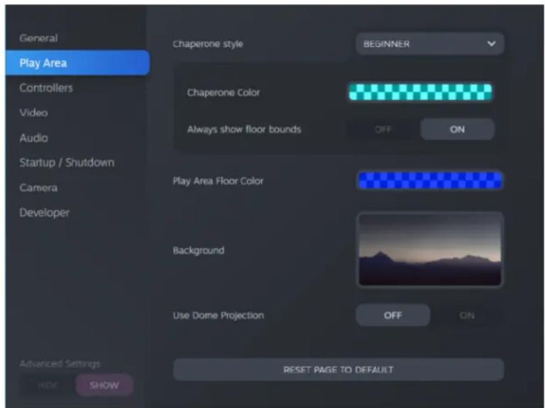 HTC Vive Pro 2 - Changer l'affichage de l'arrière-plan par défaut - 2