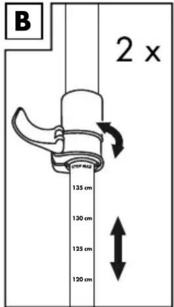 CRIVIT IAN 337701 - Stoklengte instellen (afb. B) - 1
