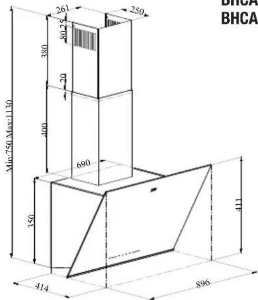 BEKO BHCA64640BH - Të dhënat teknike - 2