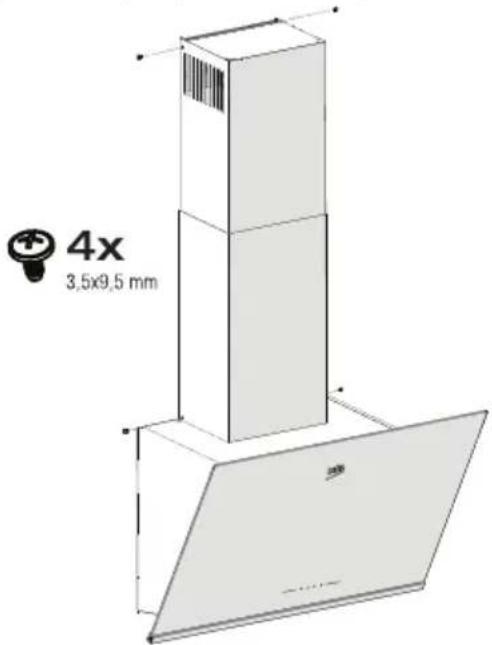 BEKO BHCA64640BH - Instalácia odsávača do komína - 1