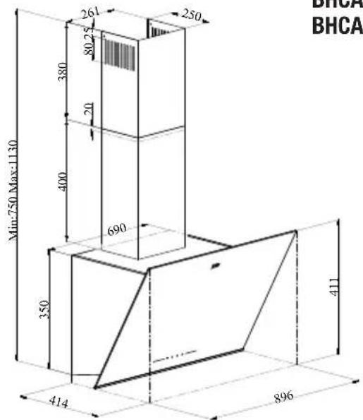 BEKO BHCA64640BH - Dane techniczne - 2