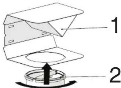 BEKO BHCA64640BH - Instalación del deflector de aire (BHCA 64640 BH - BHCA 94640 BH - BHCA 94640 WH) - 2