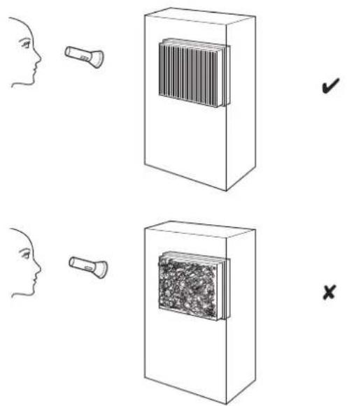 TROTEC PAE 35 HEPA - Contrôle visuel de l'intérieur de l'appareil pour détecter des encrassements - 1