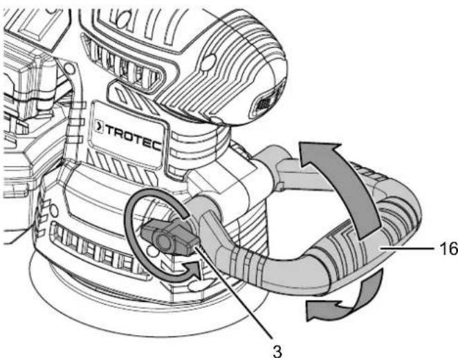 TROTEC PESS 1020V - Réglage de la poignée supplémentaire - 1