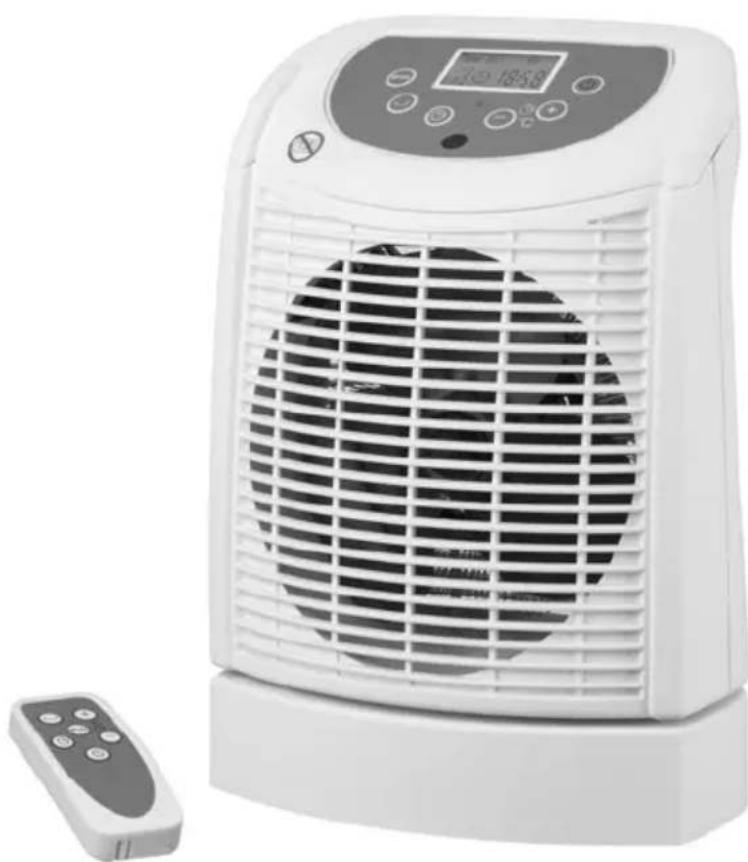 QUIGG GTHL04 - Elektrische warmeluchtblazer met afstandsbediening Radiateur soufflant à télécommande Heizlüfter mit Fernbedienung - 1