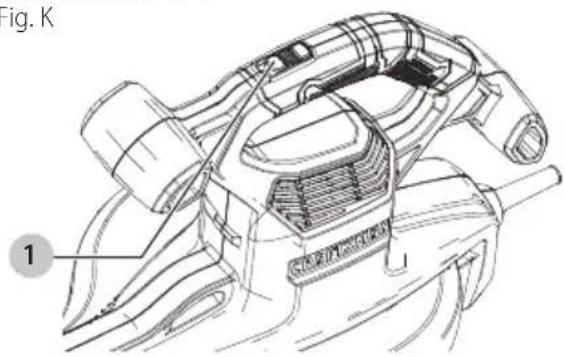 Craftsman CMEBL700 - Interrupteur (on) et d'arrêt (off) (Fig. K) - 1