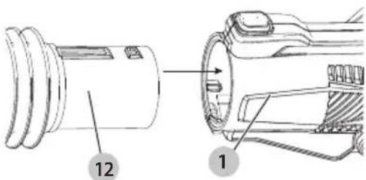 Craftsman CMEBL700 - Conexión de tubo flexible a cabeza de potencia (Fig. 1) - 1