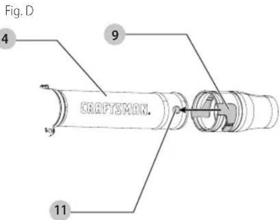 Craftsman CMEBL712 - Installation des embouts (Fig. D, E) - 1