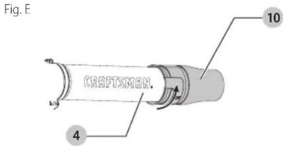 Craftsman CMEBL712 - Installation des embouts (Fig. D, E) - 2