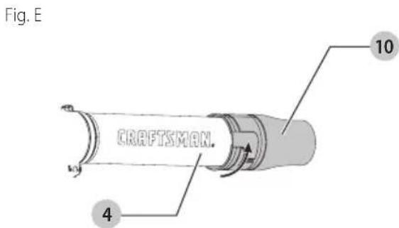 Craftsman CMEBL712 - Attaching Nozzle (Fig. D, E) - 2
