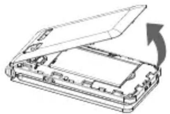 SWITEL M228 - Introduire carte SIM, carte mémoire et batterie - 1