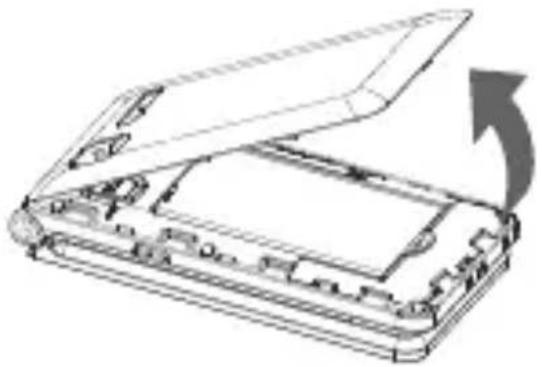 SWITEL M228 - SIM-kaart, geheugenkaart en batterij plaatsen - 1