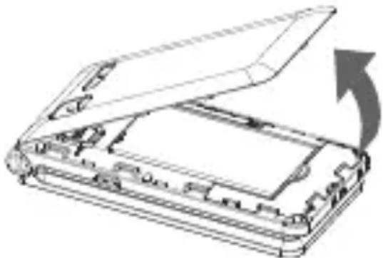 SWITEL M228 - SIM-Karte, Speicherkarte und Akku einsetzen - 1