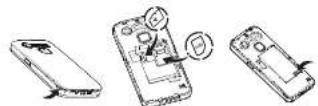 SWITEL M195 - Introduire carte(s) SIM, carte mémoire et batterie - 1