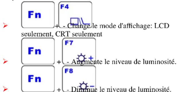 ECS V10IL1 - Réglages de l'écran d'affichage LCD - 1