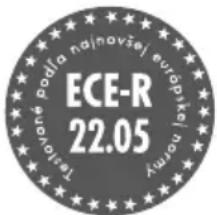 CRIVIT IAN 271517 - Homologácia ECE-R 22.05 - 1