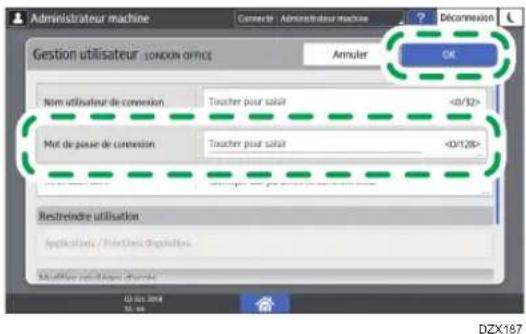 RICOH IM C3000LT - Modification du mot de passe de connexion - 4