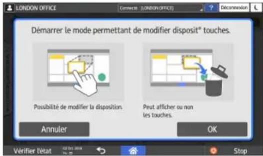 RICOH IM C3000LT - Basculement pour modifier le mode de disposition des touches - 1