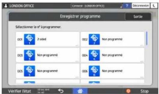 RICOH IM C3000LT - Modification du contenu du programme - 5