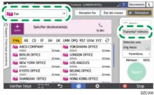 RICOH IM C3000LT - Procédure de base pour la transmission de fax - 2