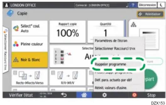 RICOH IM C3000LT - Enregistrement des paramètres fréquemment utilisés en tant que programme - 1