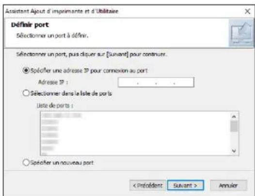RICOH IM C2000LT - Sélectionnez une méthode pour étabrir la connexion au port. - 1