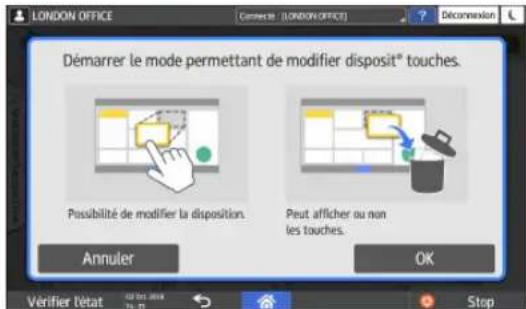 RICOH IM C2000LT - Basculement pour modifier le mode de disposition des touches - 1