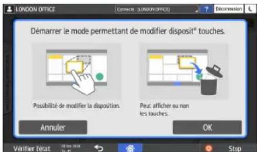 RICOH IM C2000LT - Basculement pour modifier le mode de disposition des touches - 1