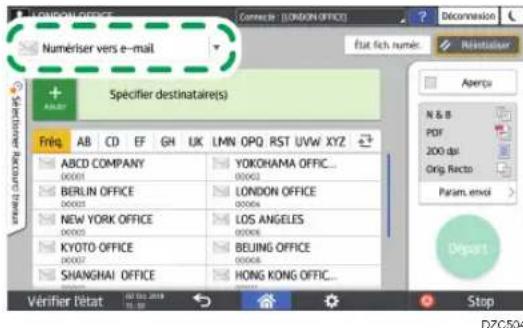 RICOH IM C2000LT - Procedure de base pour I'envoi d'un e-mail - 2