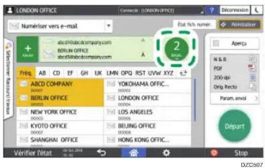 RICOH IM C2000LT - Procedure de base pour I'envoi d'un e-mail - 6