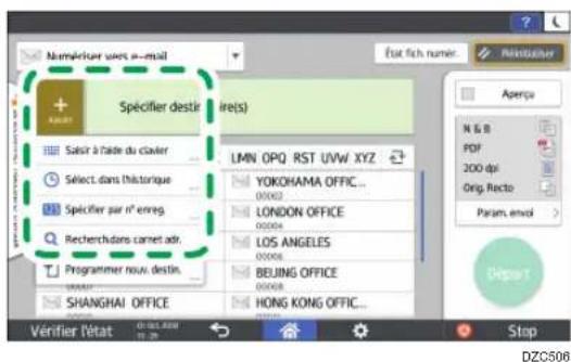 RICOH IM C2000LT - Procedure de base pour I'envoi d'un e-mail - 5