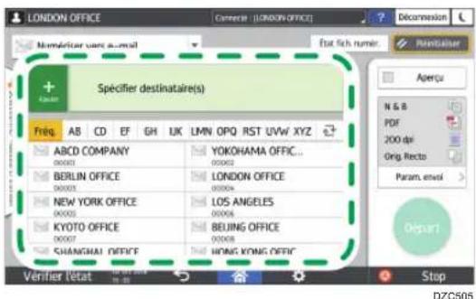 RICOH IM C2000LT - Procedure de base pour I'envoi d'un e-mail - 4