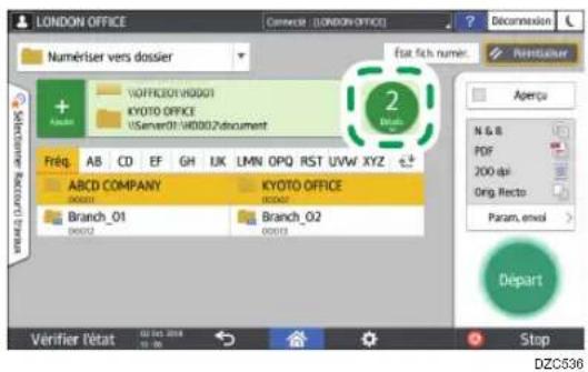 RICOH IM C2000LT - Procedure de base pour réaliser un envoi vers un dossier - 4