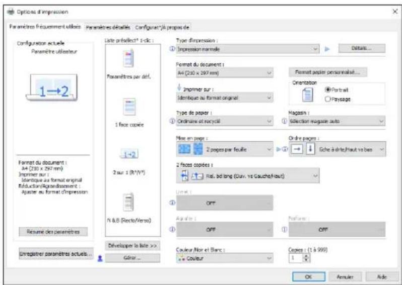 RICOH IM C2000LT - Configuration de la fonction Combiner 2 originaux (Windows) - 1