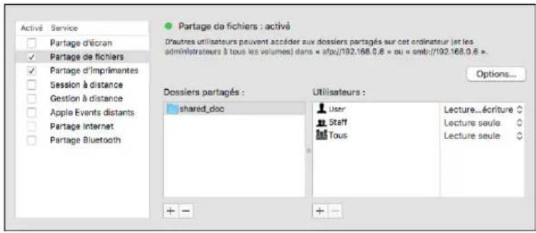 RICOH IM C2000LT - Creation d'un dossier partagé (OS X/OS Mac) - 4