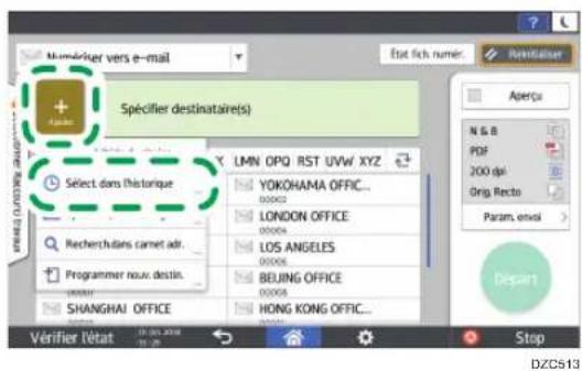 RICOH IM C2000LT - Enregistrement dans le carnet d'adresses du destinataire de l'e-mail spécifique lors de l'envoi d'un e-mail - 6