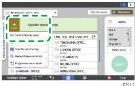 RICOH IM C2000LT - Enregistrement dans le carnet d'adresses du destinataire de l'e-mail spécifique lors de l'envoi d'un e-mail - 3