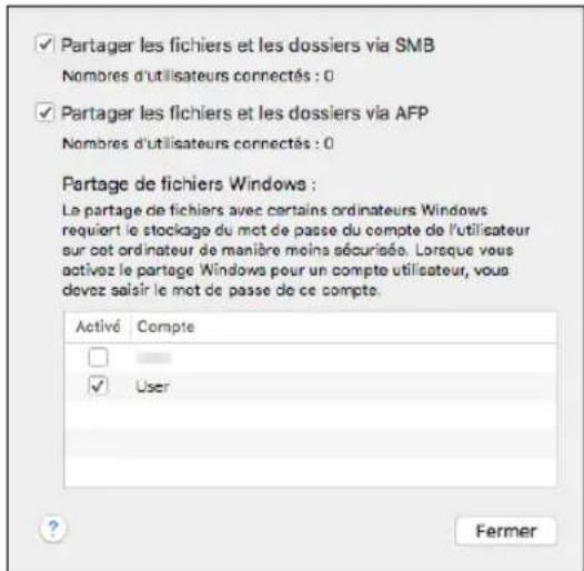 RICOH IM C2000LT - Creation d'un dossier partagé (OS X/OS Mac) - 2