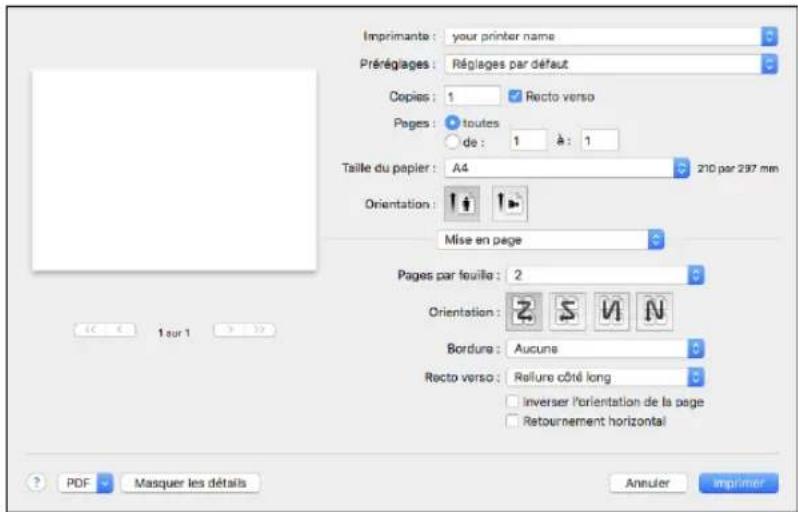 RICOH IM C2000LT - Configuration de la fonction Combiner 2 originaux (OS X/macOS) - 1