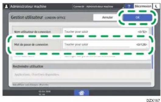 RICOH IM C2000LT - Modification du mot de passage de connexion - 4