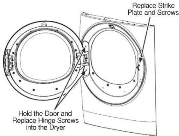GE Profile PFD95ESPTDS - REPLACE THE STRIKE PLATE AND DOOR ASSEMBLY - 1