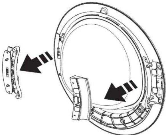 GE Profile PFD95ESPTDS - REMOVE, ROTATE AND REPLACE THE HANDLE AND HINGE INTO THE OPPOSITE SIDES - 1
