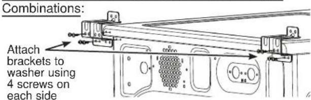 GE Profile PFD95ESPTDS - INSTALL THE APPROPRIATE BRACKETS TO THE WASHER - 1