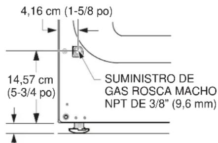 GE Profile PFD95ESPTDS - CONEXION DE SUMINISTRO DE GAS DE LA SECADEORA - 1