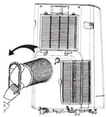 GE APCA10YBBW - Installer le tuyau d'évacuation sur l'arrière du climatiseur - 1
