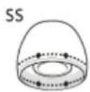 SONY WIC100 - Embouts d'oreillettes en caoutchouc de silicone hybride - 1
