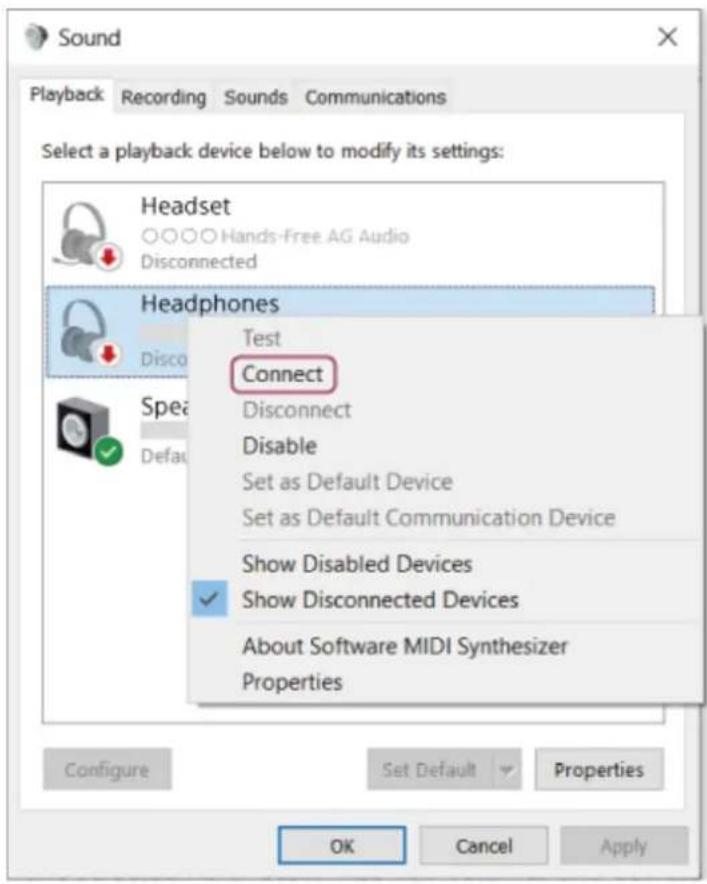 SONY WIC100 - Connexion à un ordinateur apparié (Windows 10) - 6